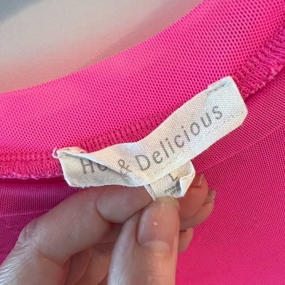 Hot & Delicious Pink Mesh Crop Top - Picture 11 of 15